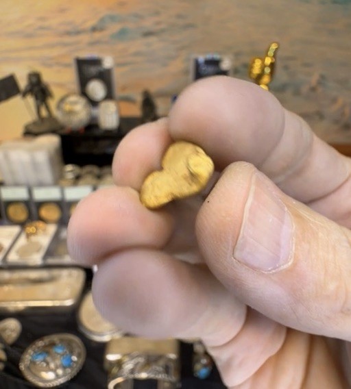 2.09 Gram Caborca Mexico Gold Nugget- AU - XRF TESTED 23k+- “BUTT CHEEKS/ Moon”