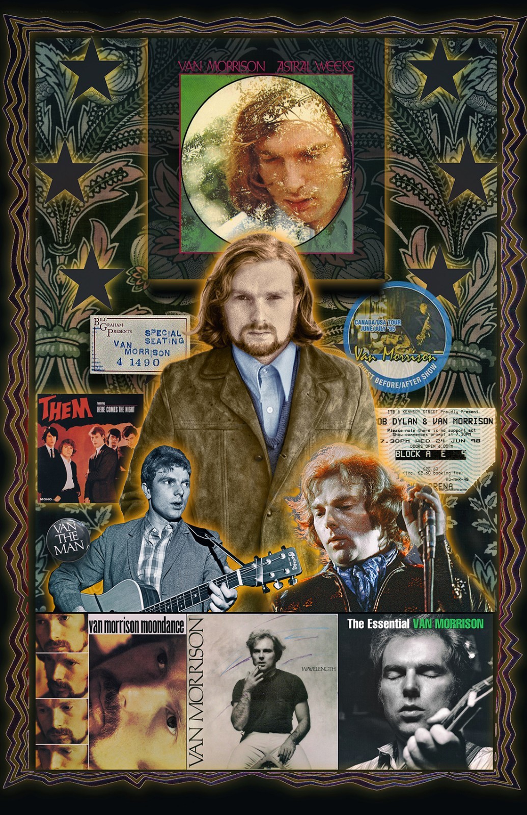 Van Morrison Tribute poster - 11x17" - Vivid Colors!