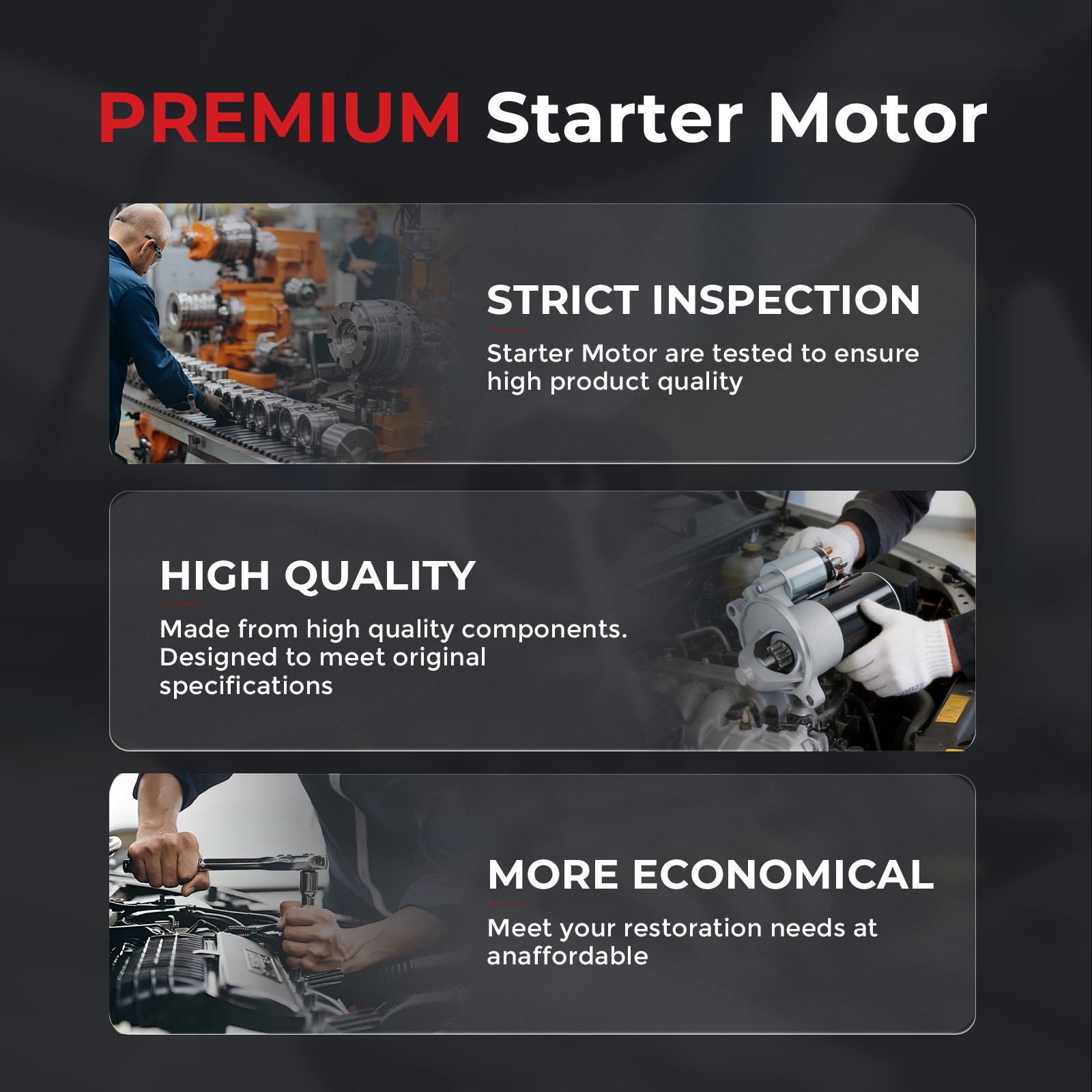 Starter for Chevrolet Sonic 2012 2013 2014 2015 - 2018 Cruze Limited 8000387