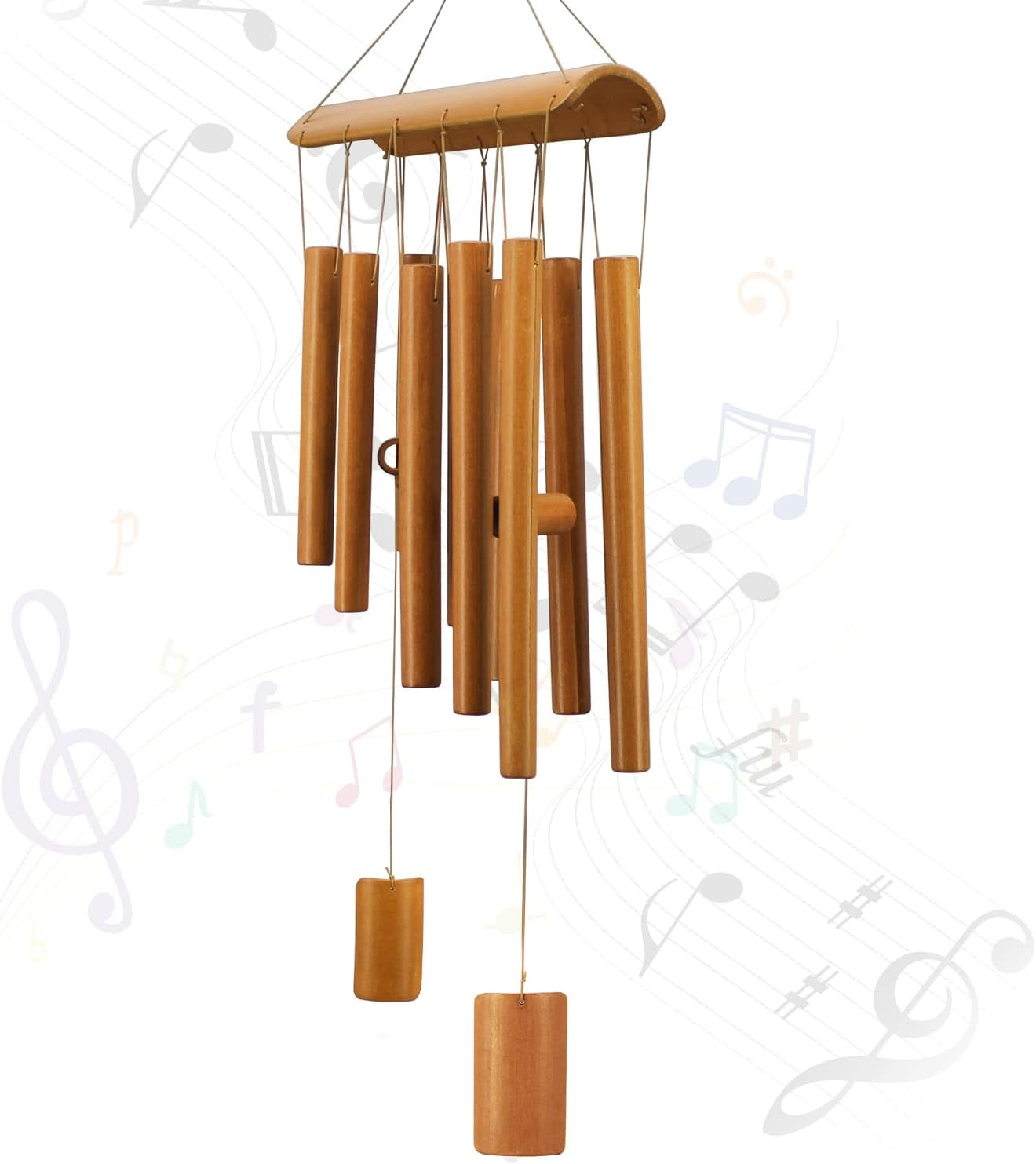 Windchimes Outdoors, Memorial Wind Chimes, Bamboo Wind Chimes for outside Cleara