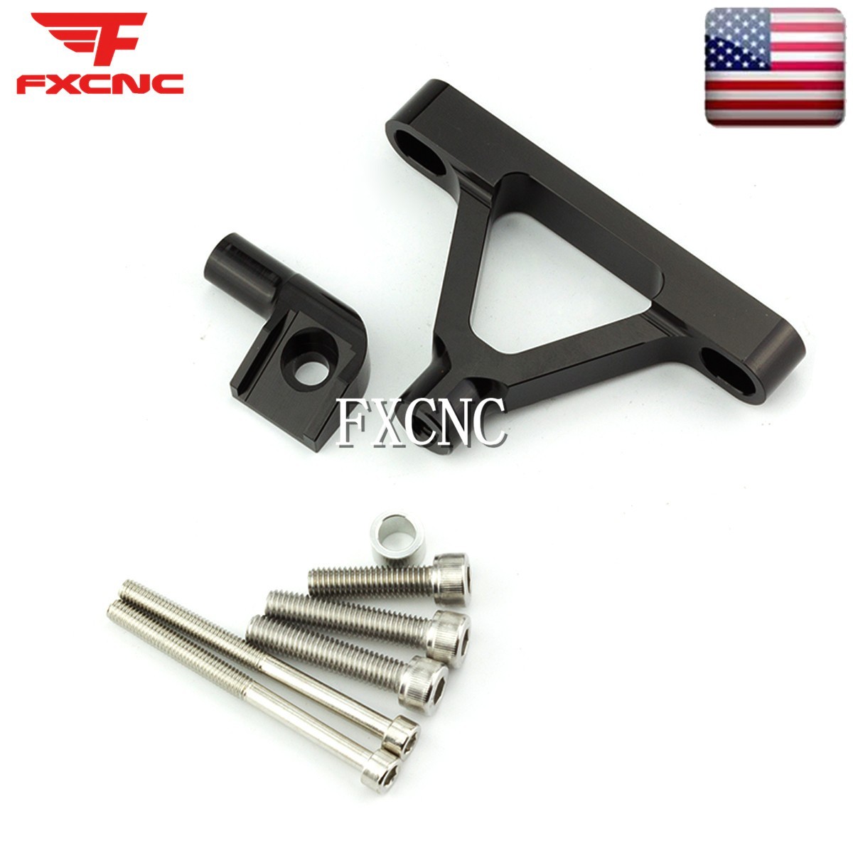 Steering Damper Stabilizer & Mounting Bracket For Kawasaki Ninja ZX6R 2007-2008