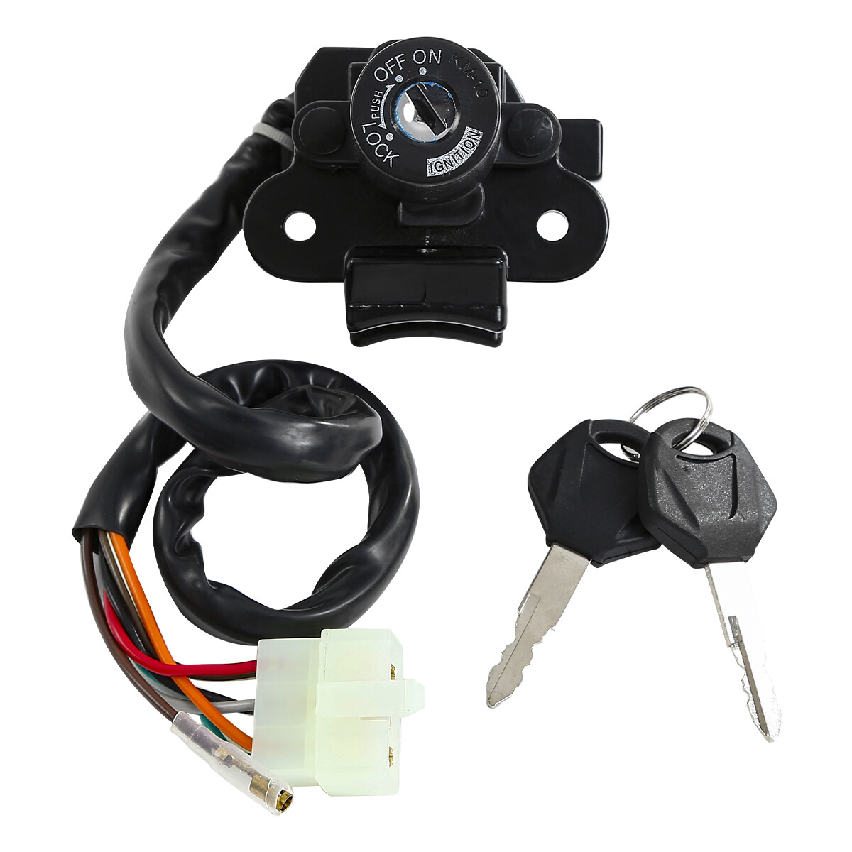 Black Ignition Switch with Lock Key Fit For Kawasaki ZX6R 2000-02 ZX9R 1994-2003