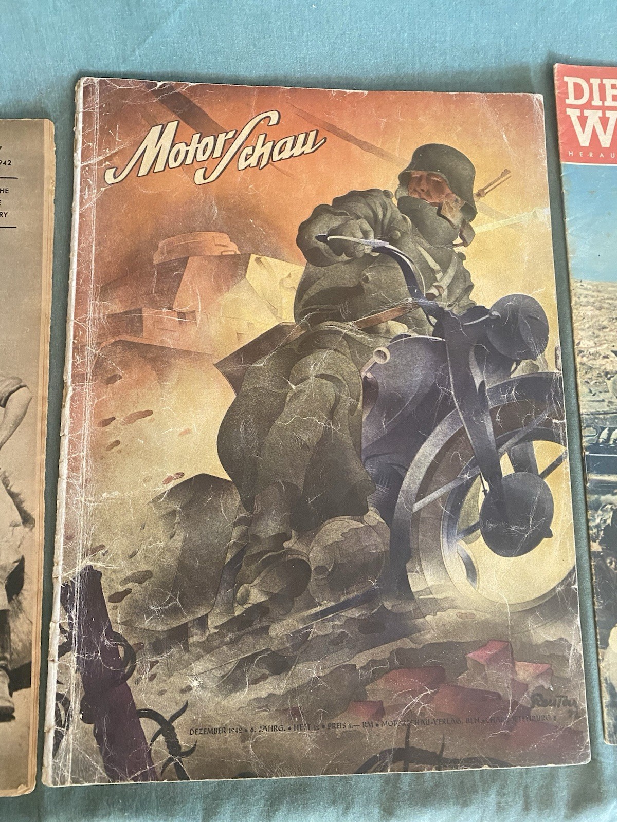 Vintage Original WW2 Magazines Rare Afrika Korps Motorschau Art