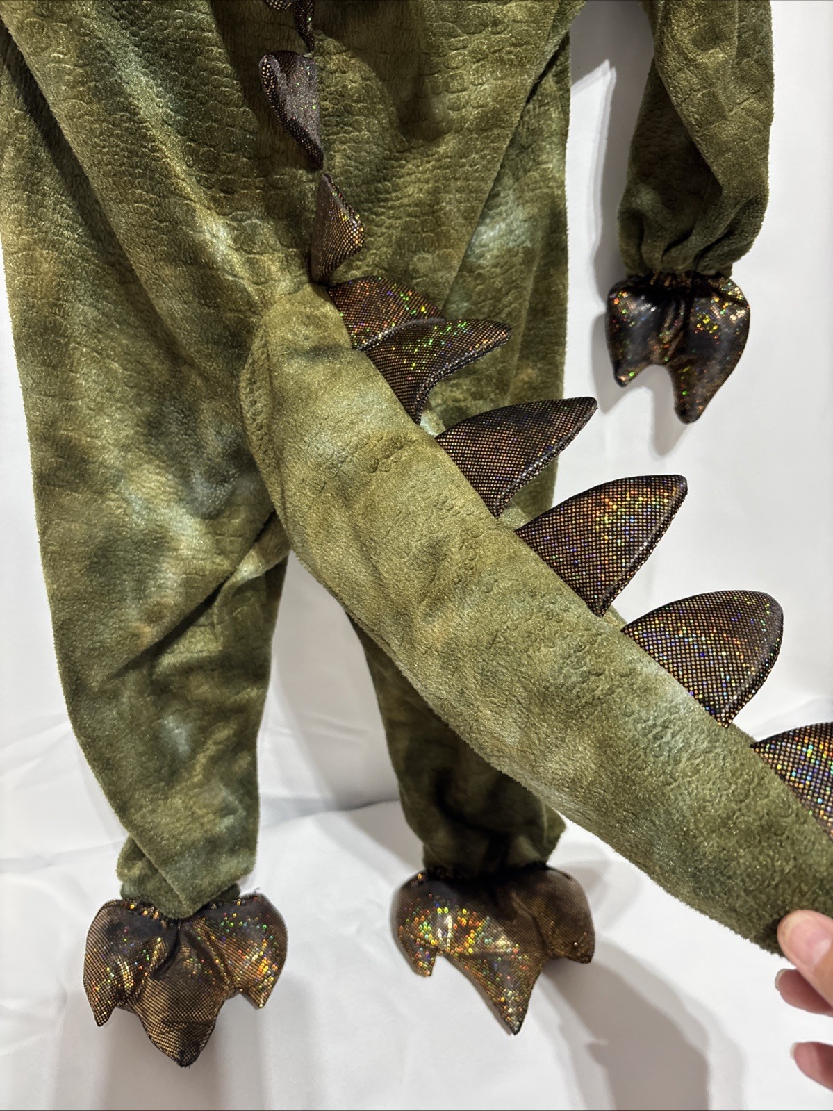 Princess Paradise Toddler dragon costume Full front zip Hood and tail 18M-2yrs.