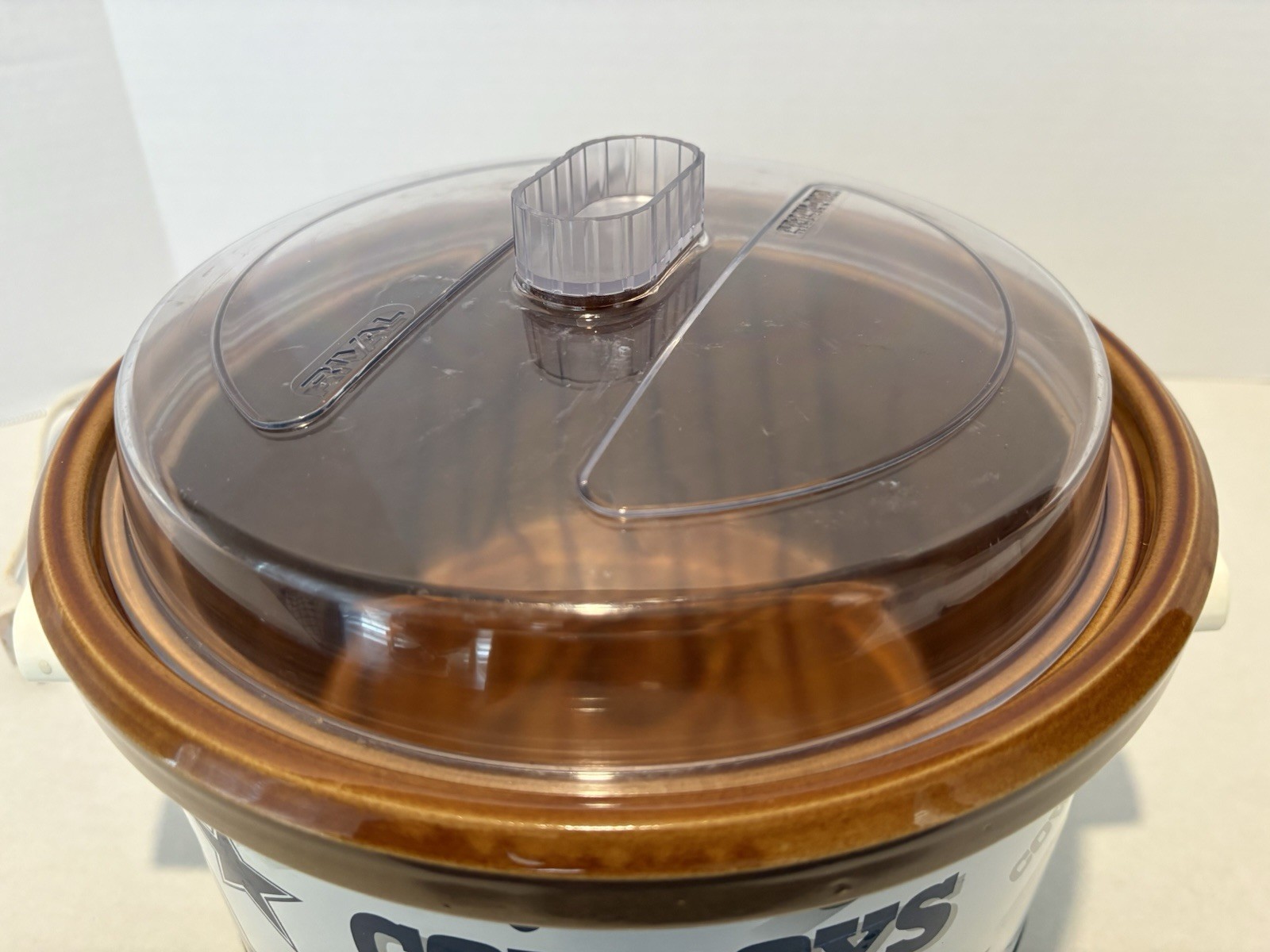 VINTAGE Rival Dallas Cowboys Slow Cooker Crockpot Stoneware 4qt