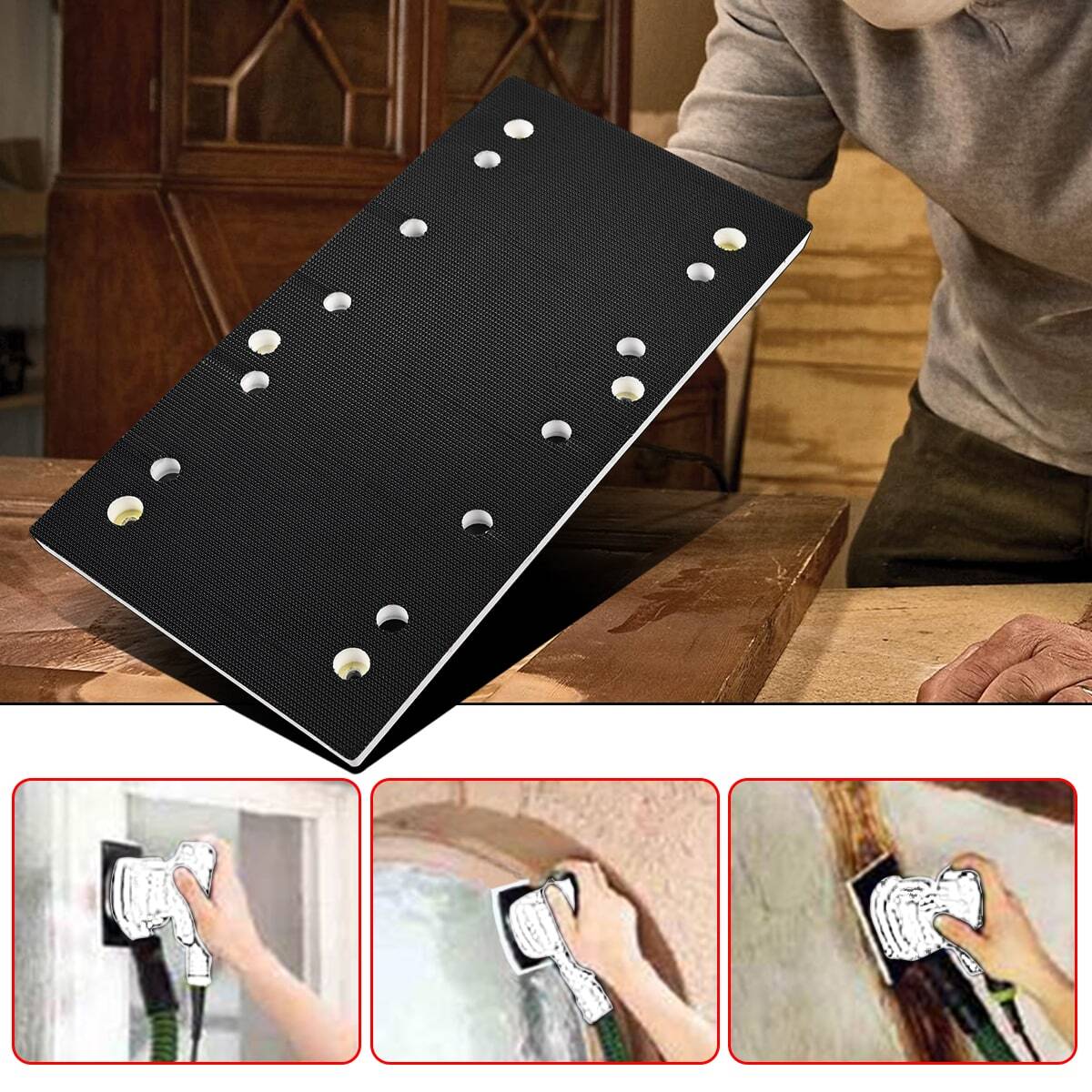 Sanding Plate Pad For Festool Slide RS 100 200 1 Replaced 483679 115mm x 225mm