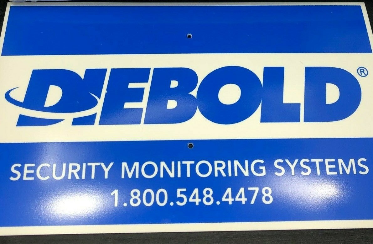Diebold Security Monitoring Systems Sign 6"x10"