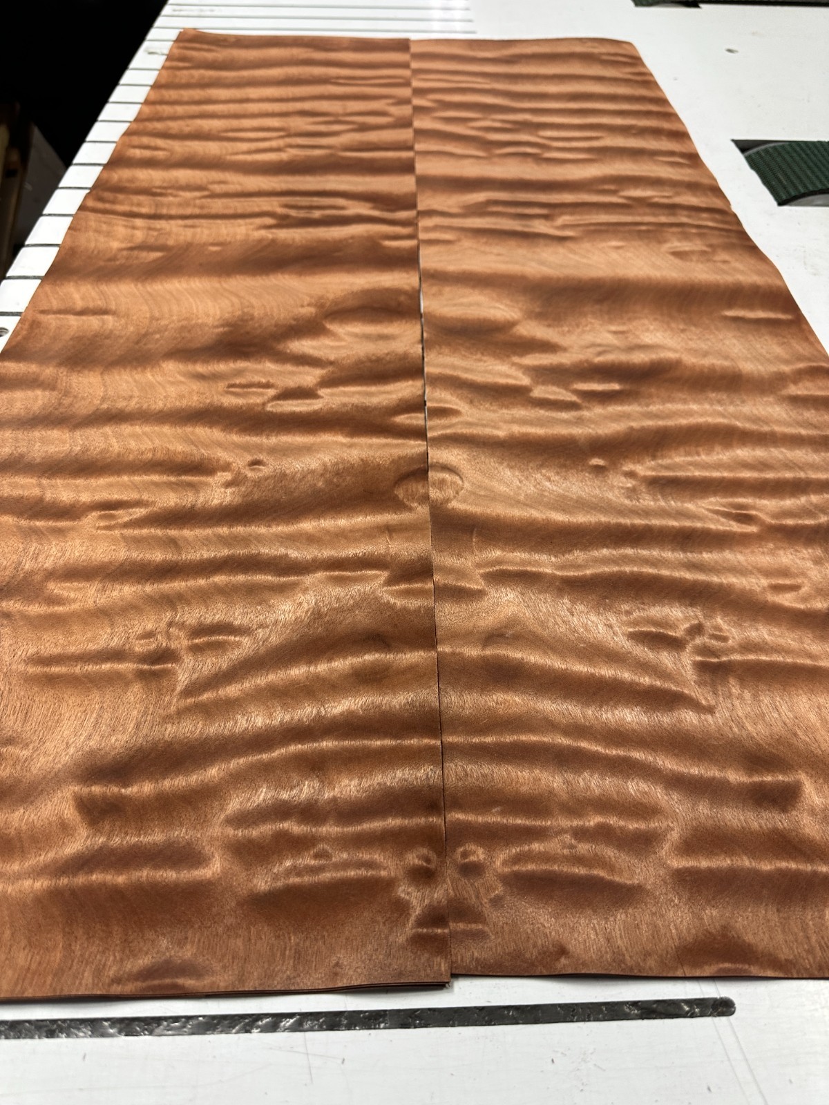Pommele Sapele Raw Wood Veneer 2 sheets 41'' x 10'' 319S