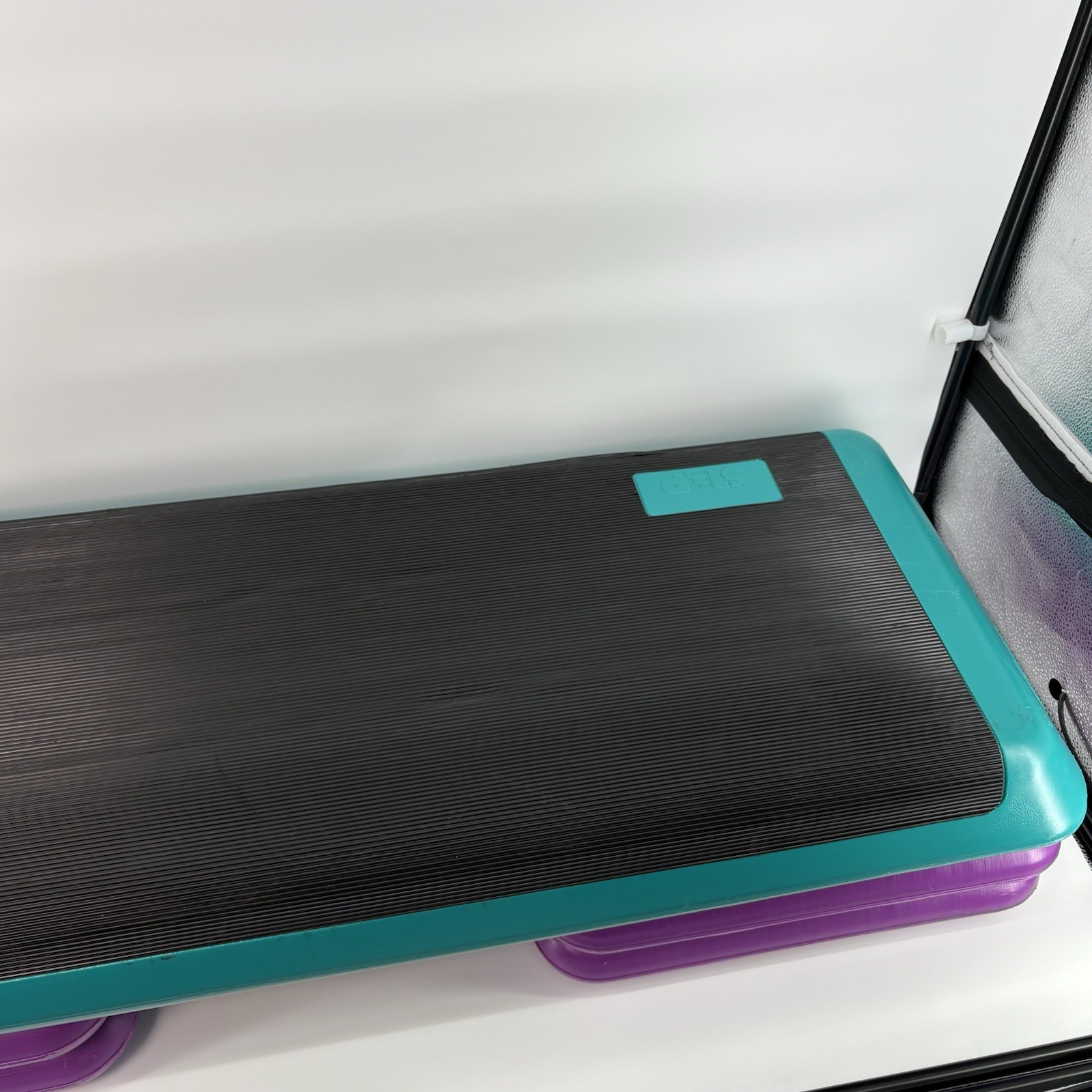 Vintage THE STEP Original Exercise 43" Aerobic Stepper w/ 4 Risers Free Shipping