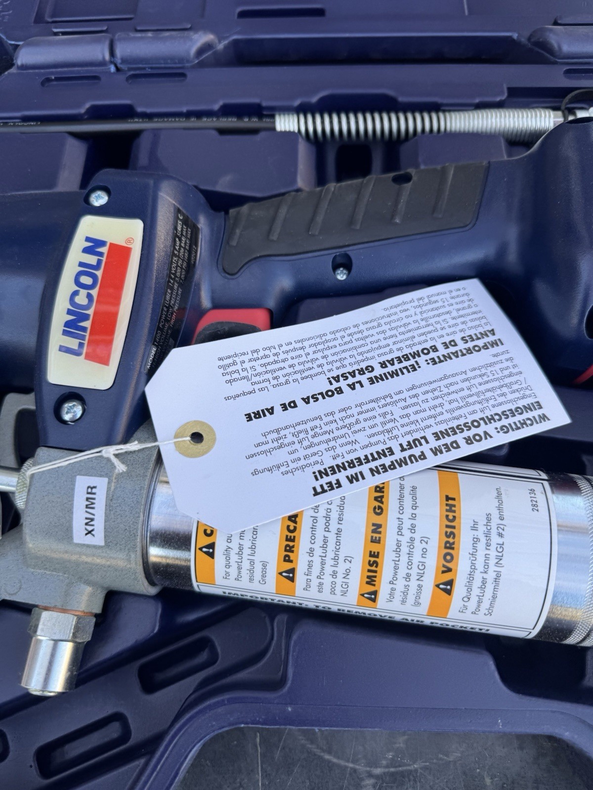 NEW!! LINCOLN 14.4V CORDLESS GREASE GUN, 1444, 1500 PSI