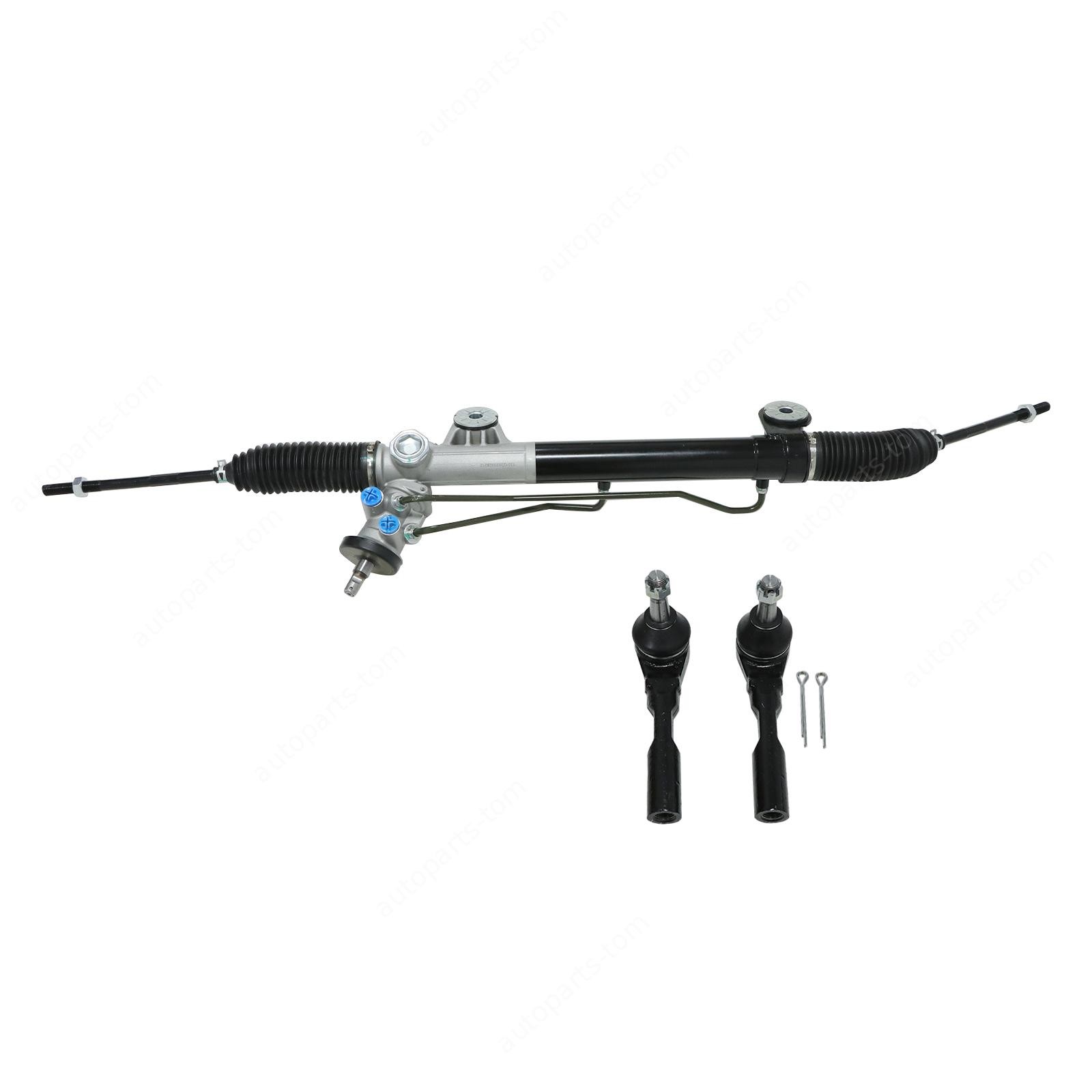Power Steering Rack and Pinion+Outer Tie Rods For Chevy Silverado Sierra 1500