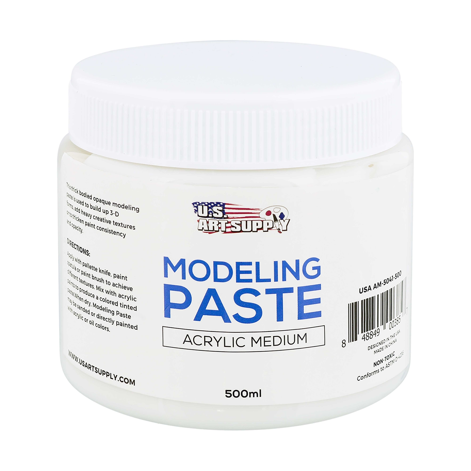 U.S. Art Supply Modeling Paste Acrylic Medium, 500ml Tub