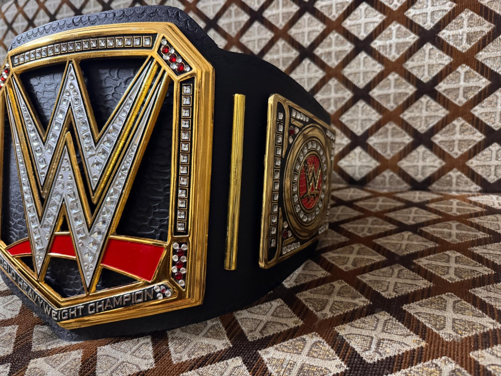 World Heavyweight Championship Replica Title Belt Adult Size Zinc 4mm On...