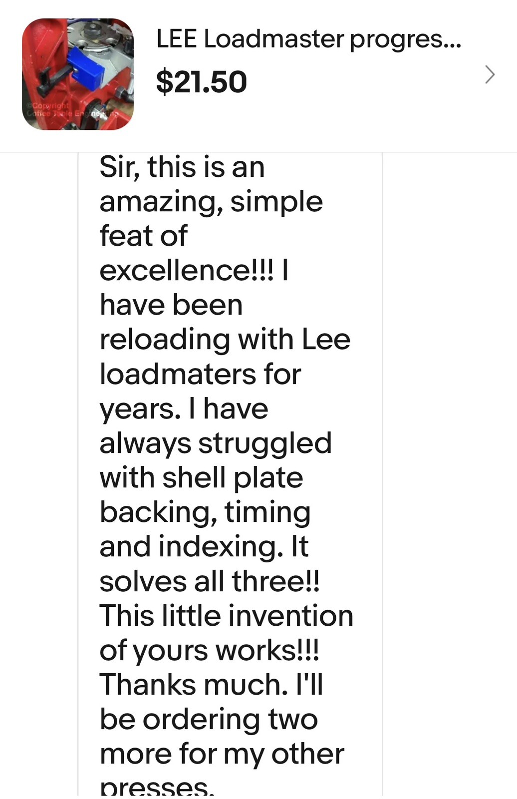 LEE Loadmaster progressive press SOLUTION *YOUR PRESS WILL RUN SMOOTH, AGAIN!