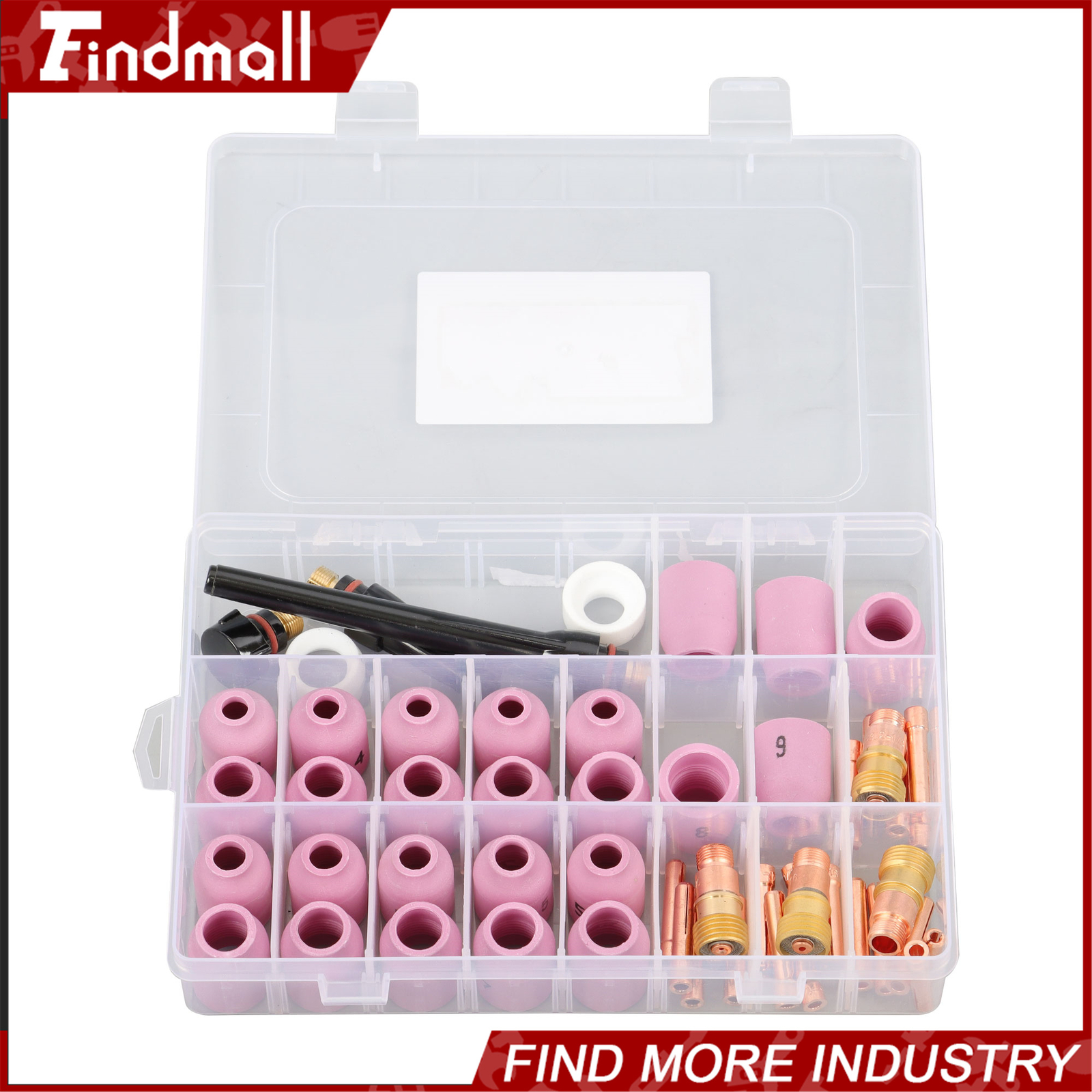 Findmall 58 Pack TIG Welding Torch Kit 040"~1/8" Gas Lens Setup For WP-9/20/25