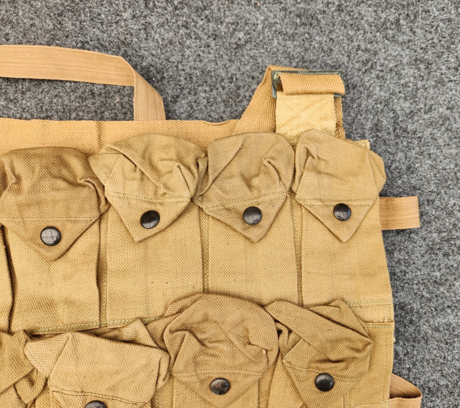 1918 WWI 11 POCKET FIELD GRENADE VEST**UN-ISSUED**INSPECTION STAMP**