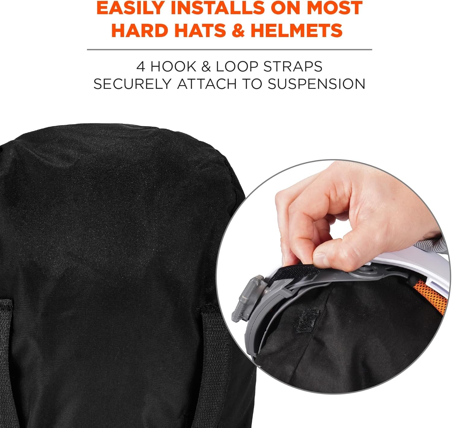 Ergodyne - 16840 Winter Hard Hat Liner, Thermal Fleece One Size, Black