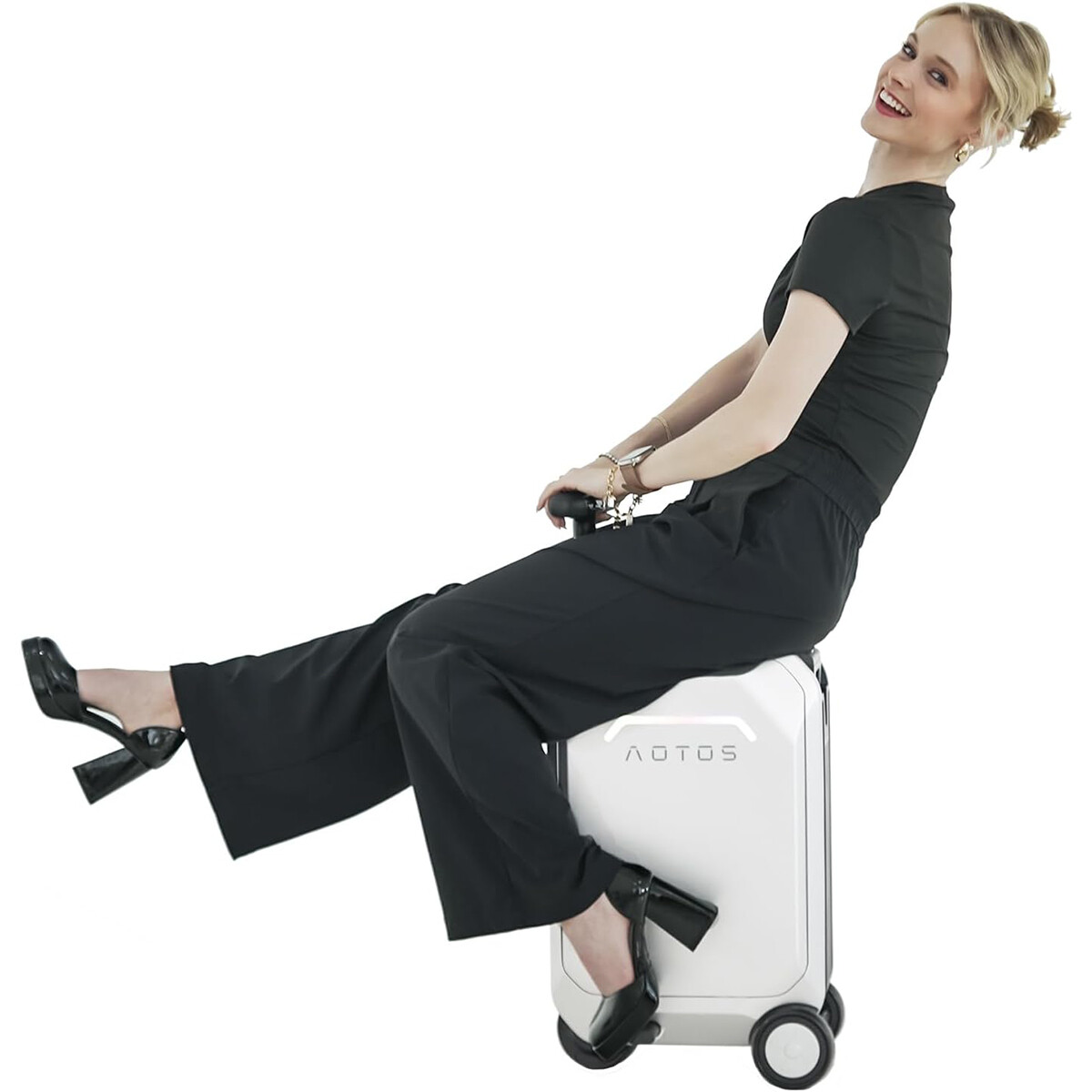 AOTOS 20" SMART RIDEABLE SUITCASES 31L ELECTRIC LUGGAGE SCOOTER FOR TRAVEL