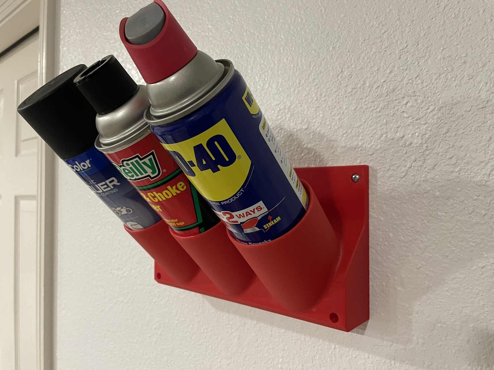 S&S CAN WALL ORGANIZER HOLDER SPRAY PAINT LUBRICANT WORK BENCH SHOP SHELF USA