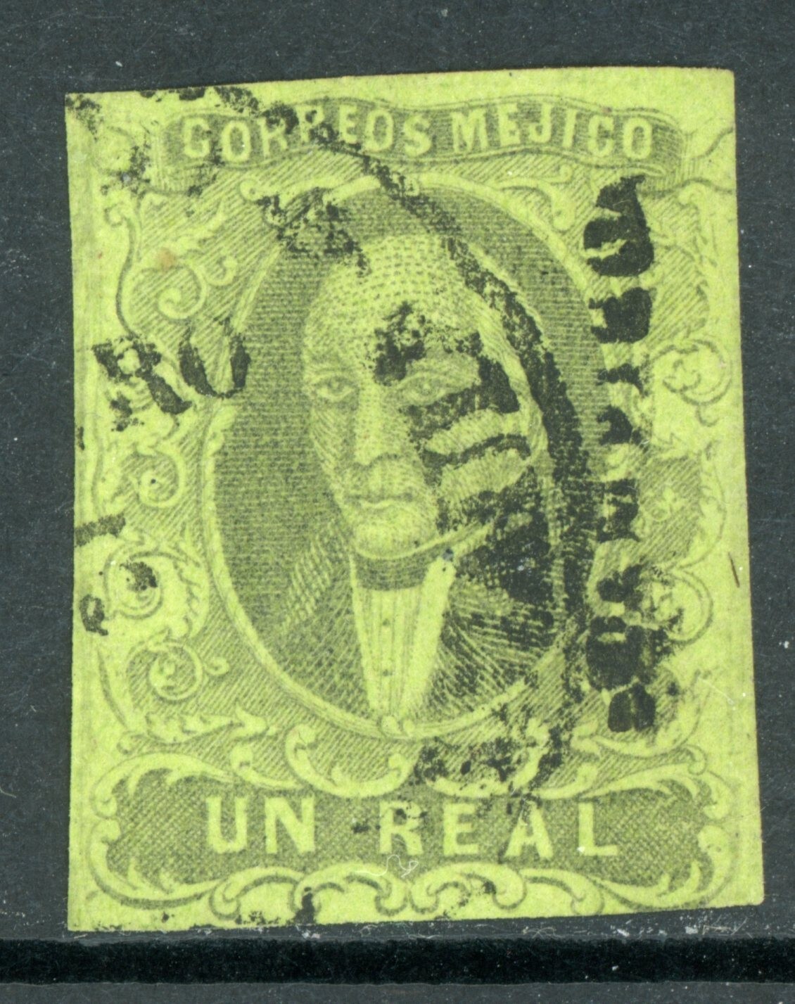Mexico 1861 Hidalgo Un Real Scott #7 VFU J777