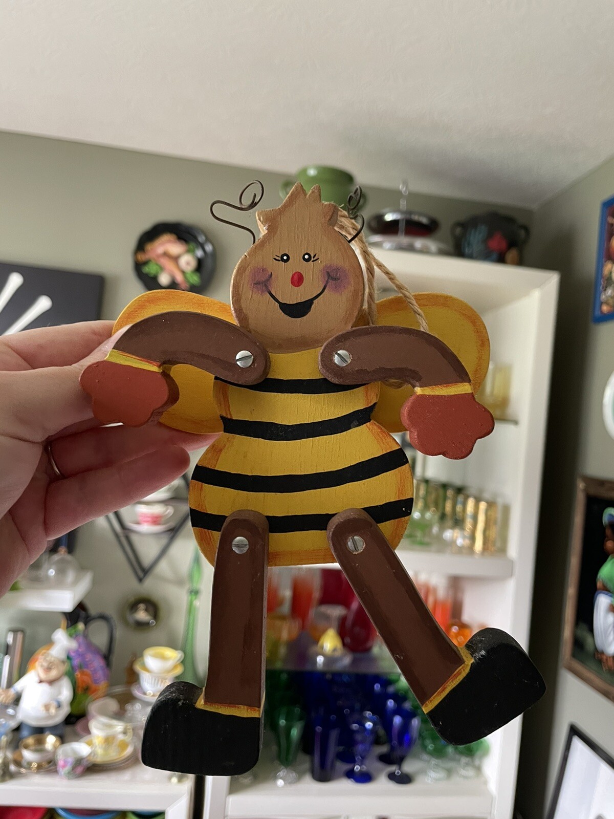 Mix Lot Of 9 Bumblebee 🐝 Home Decor Candle Holder Ornaments Wood Ceramic Beaded