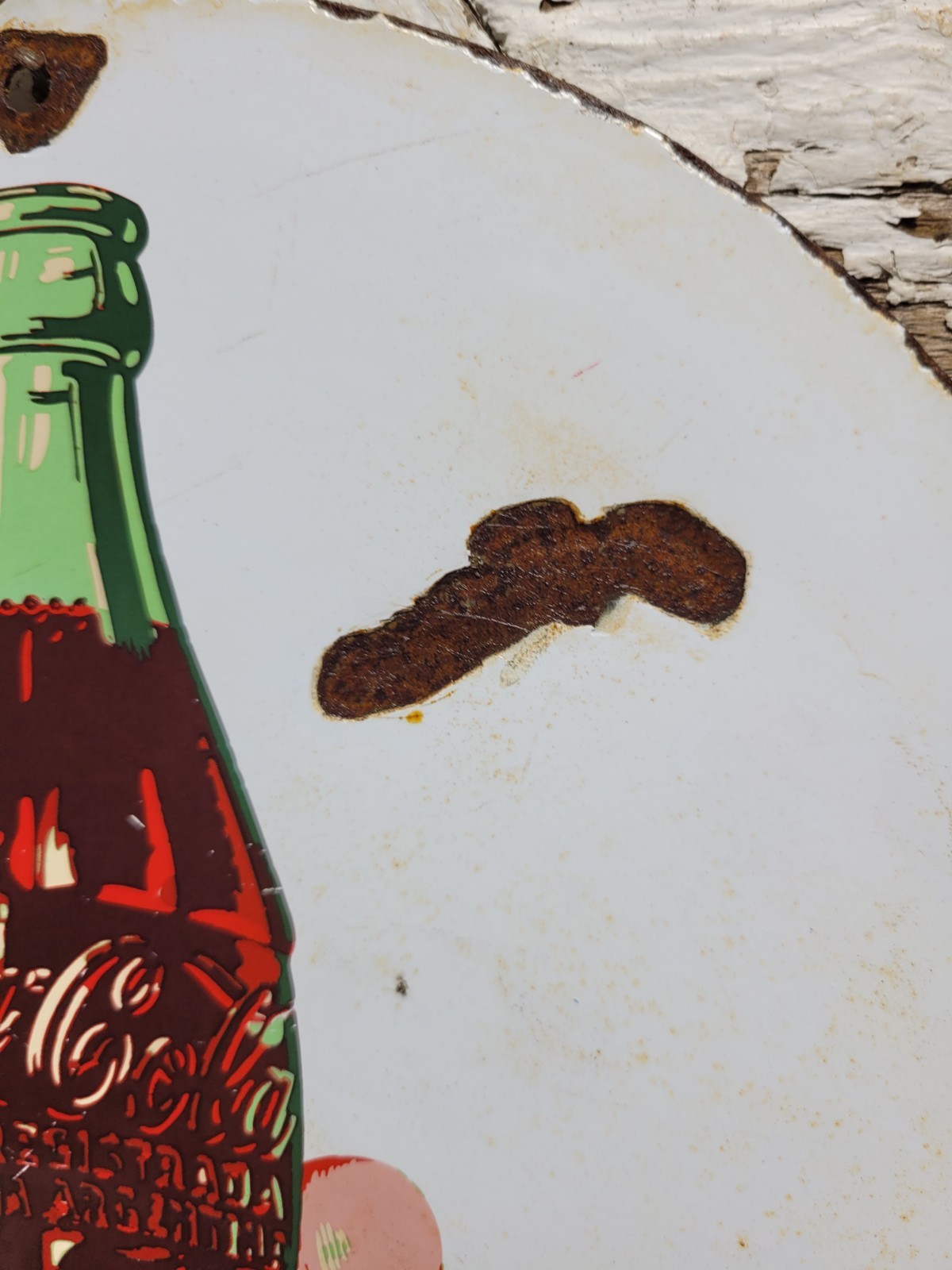 VINTAGE COKE PORCELAIN SIGN COCA COLA CARBONATED SODA BEVERAGE RESTAURANT DRINK