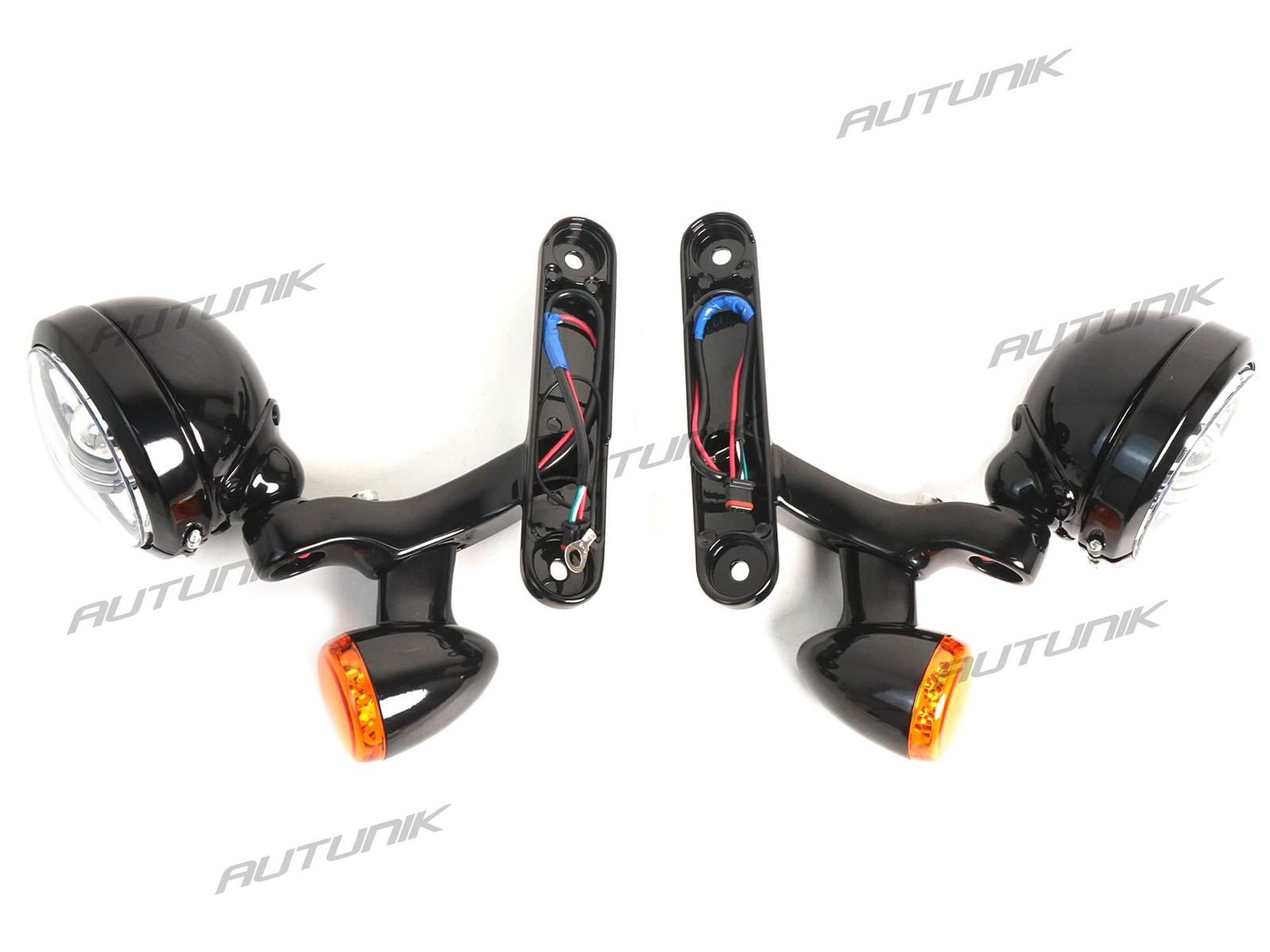 4.5" LED Fog Auxiliary Lamps for Harley Road King Street Glide Special 94-24