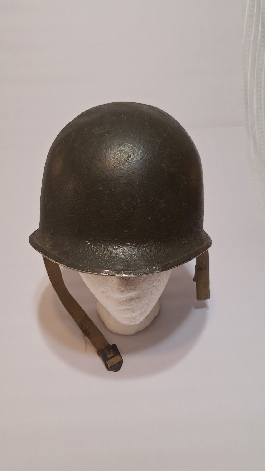 WW II US Military M1 Front Seam Swival Bale Helmet With Liner