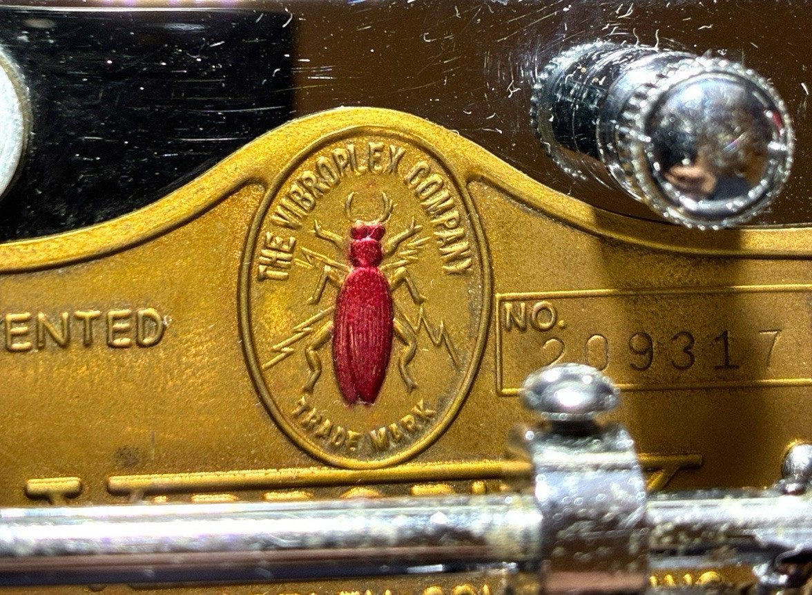 1959 Chrome Plated Vibroplex Blue Racer Deluxe Telegraph Bug Serial #: 209317