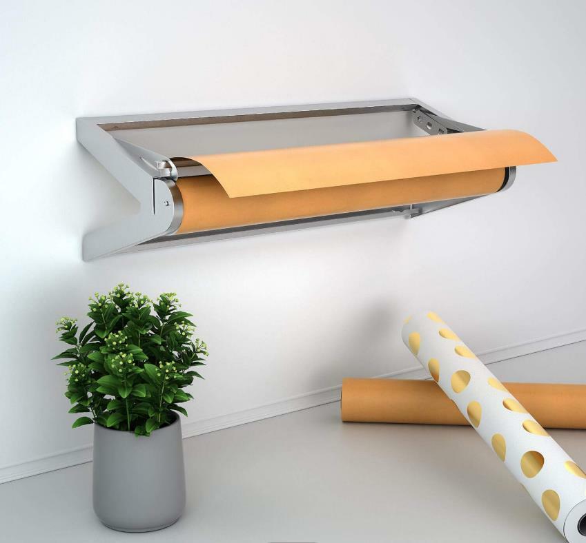 HFS(R) 24'' Wall Mounted or Table Top Kraft Paper Roll Holder Office, Kitchen