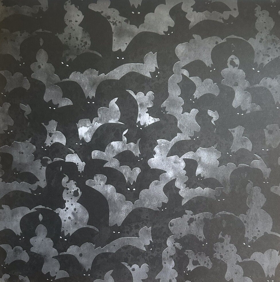 ~ HALLOWEEN ~ 12x12 SCRAPBOOK CARDSTOCK PAPER PAD 48 LOT *MARTHA STEWART* FOIL