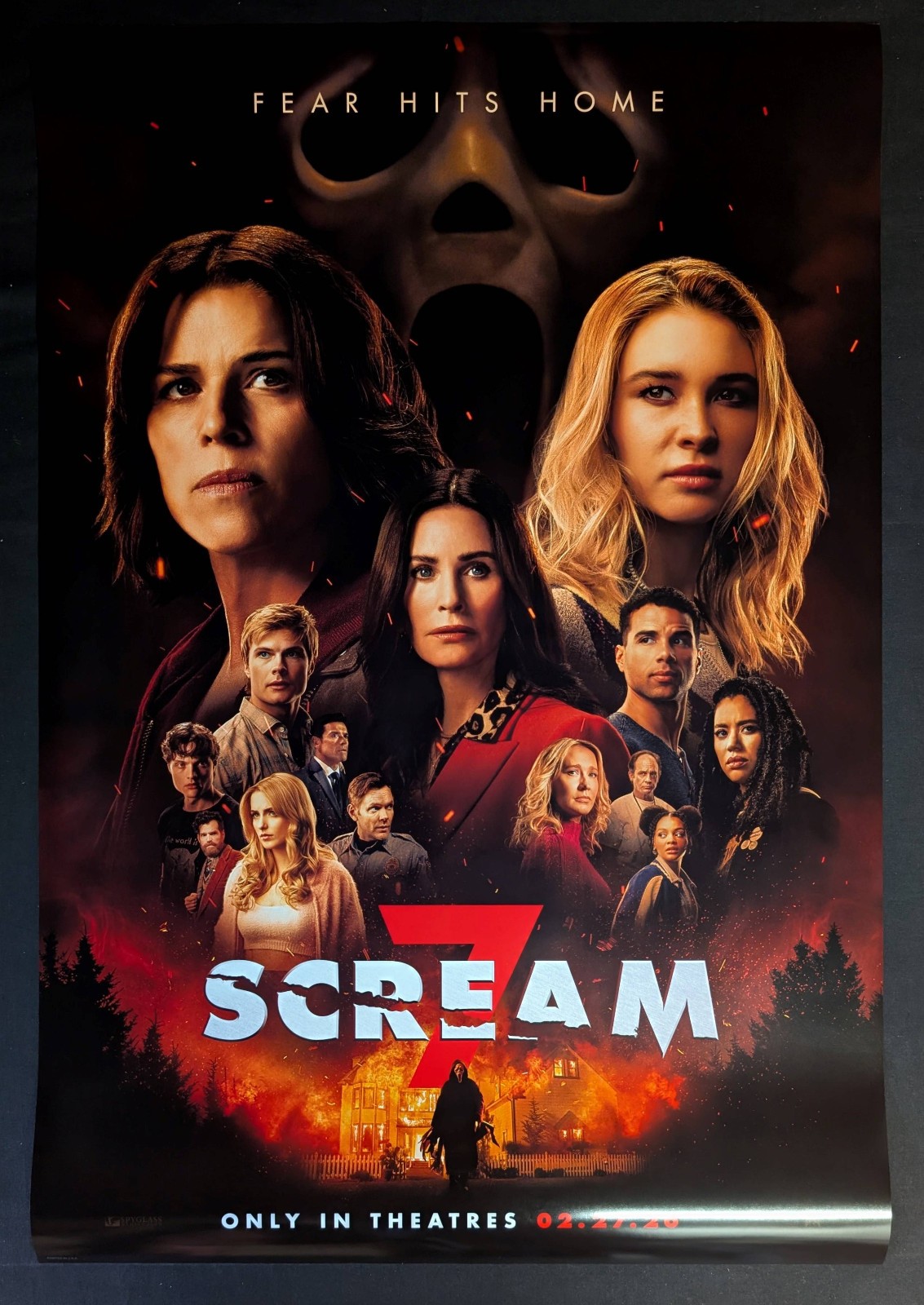 scream 7 original double side style b  DAMAGED cast poster