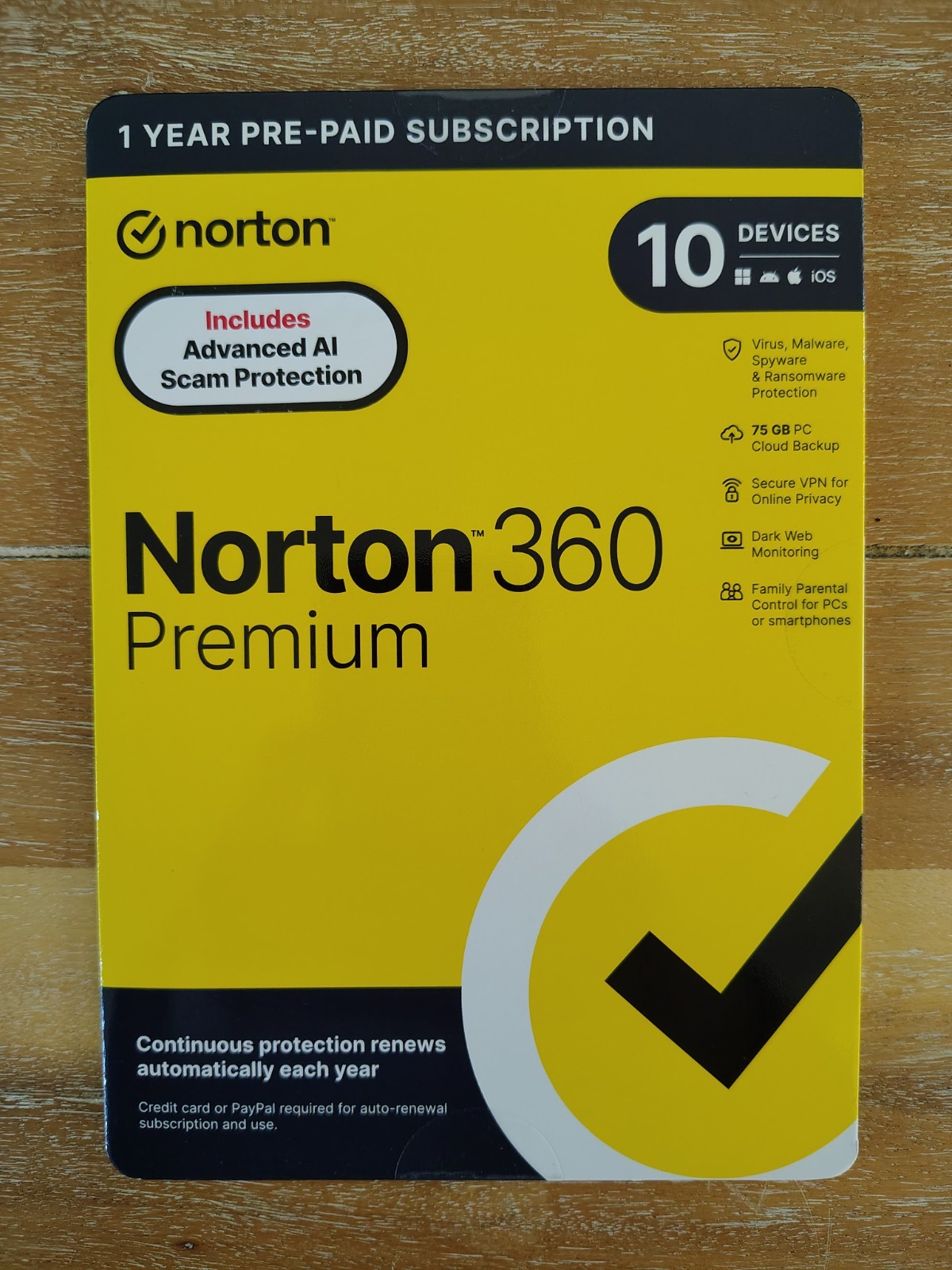 NORTON 360 PREMIUM 10 DEVICES 2026 Internet Security Key Card New Ship Fast !