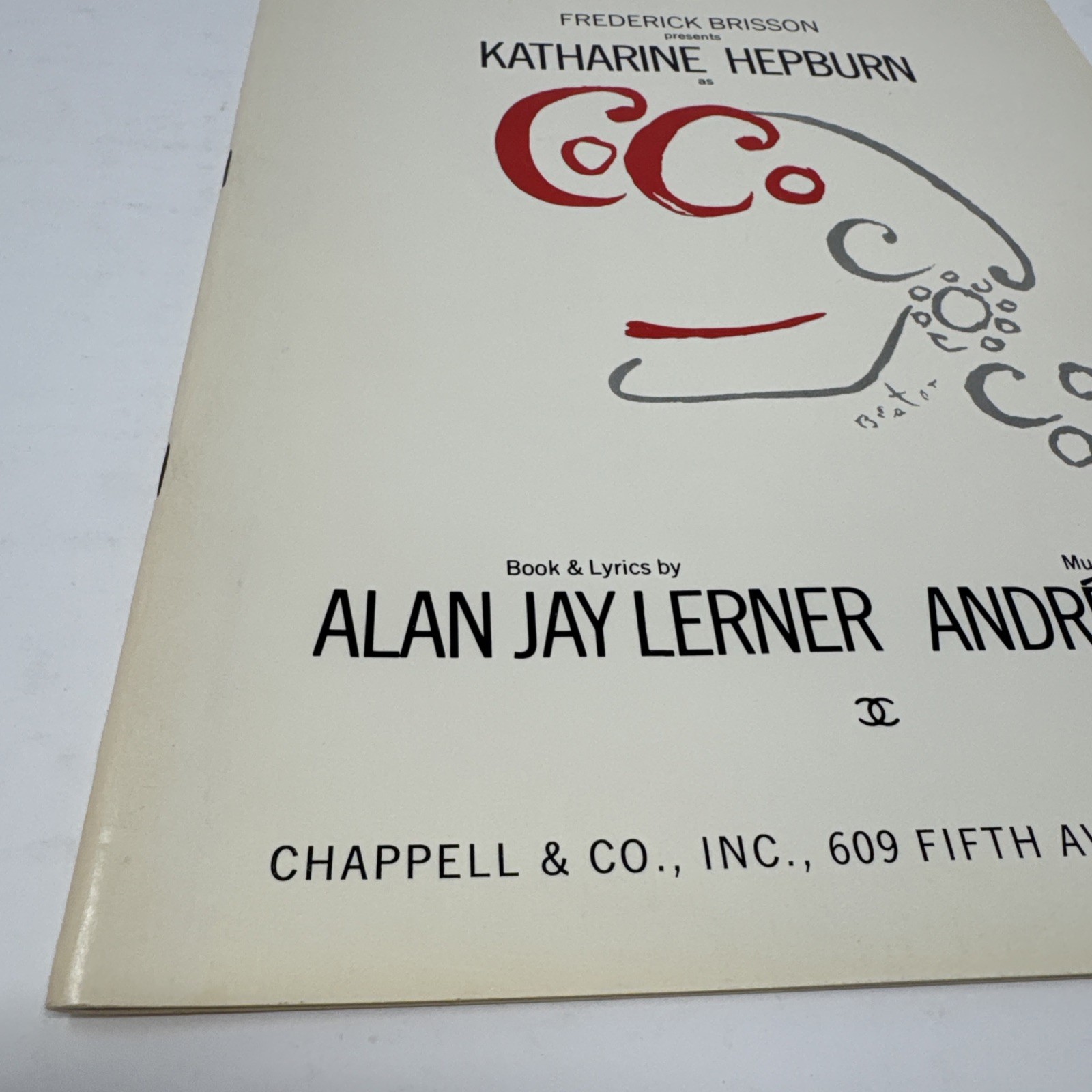 Vintage COCO Vocal Selections Sheet Music 1969 Broadway Previn First Performance