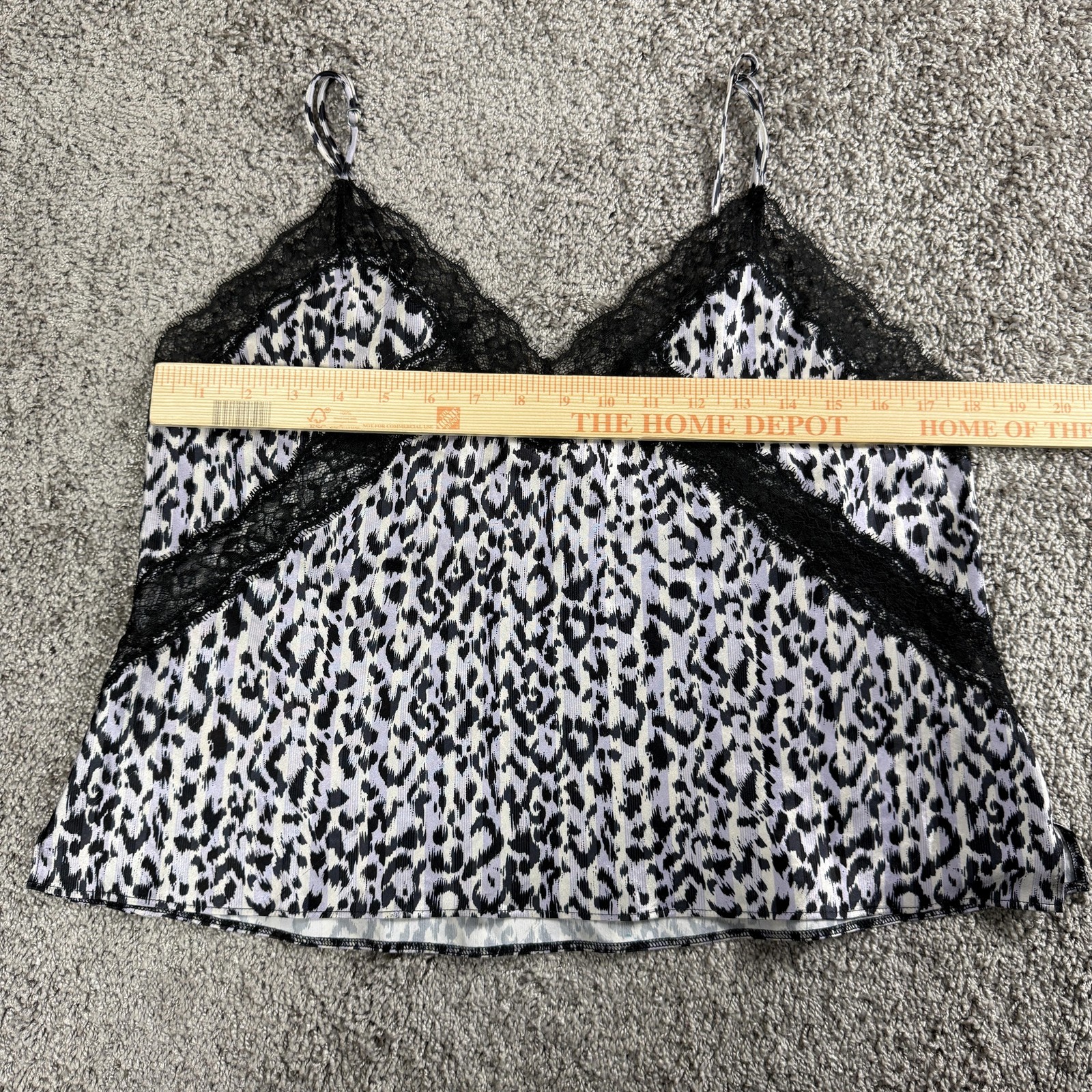Victoria’s Secret Y2K Babydoll Cami Womens Large Leopard Print Lace Coquette