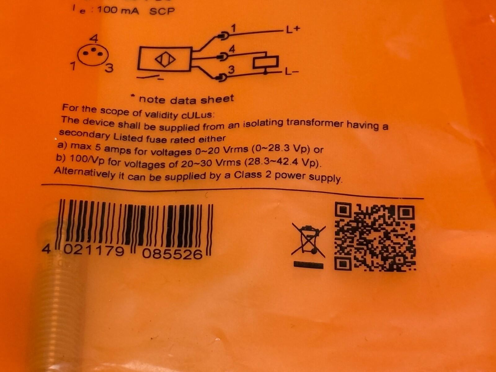 IFM IE5366 Inductive Sensor IE-5366
