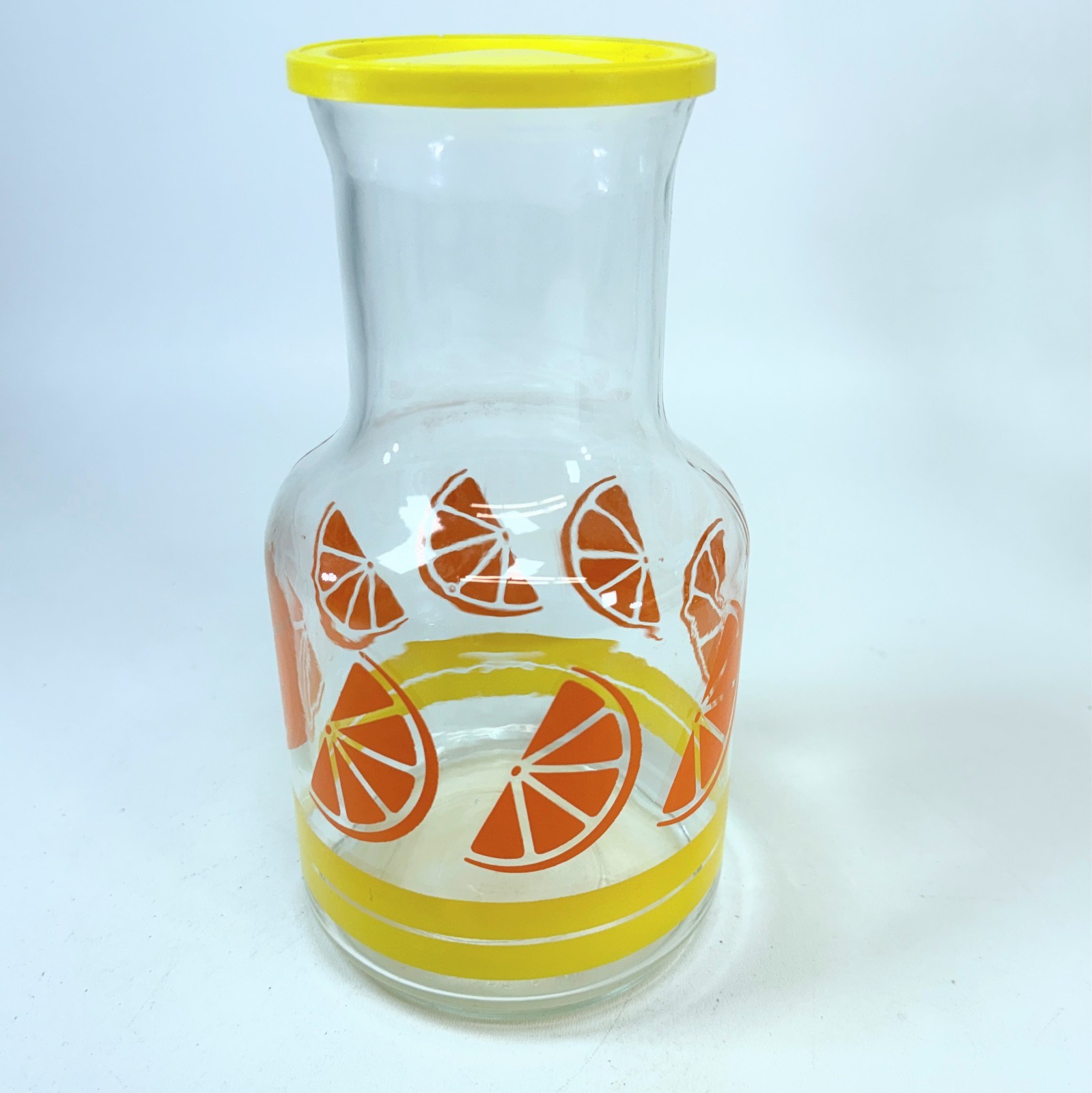 Vintage 1970s Orange Slice Glass Juice Carafe Pitcher Libbey Retro Kitchen