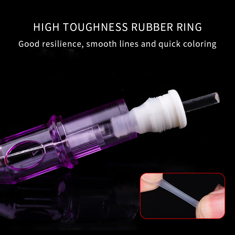 10-100Pcs Professional Purple Tattoo Cartridge Needle Shader Sterile RL RS RM M1