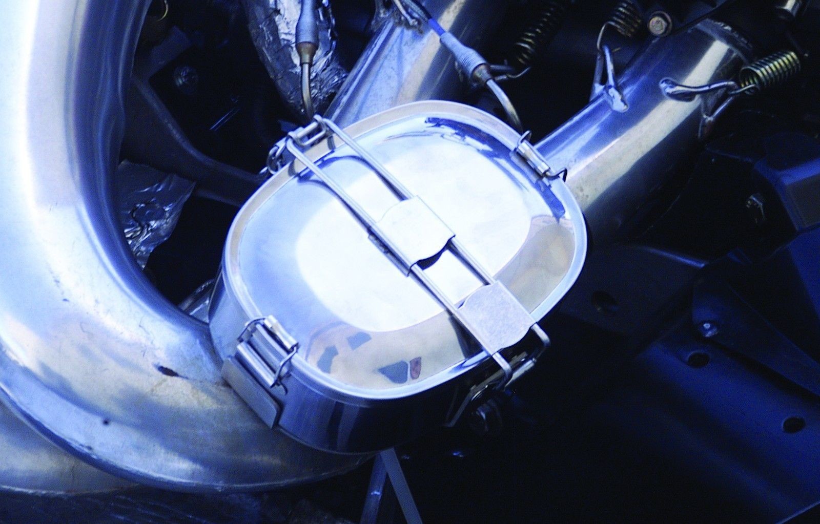 Muff Pot Food Warmer Snowmobile Exhaust Cooker Stainless Muffpot Hot Dogger Atv