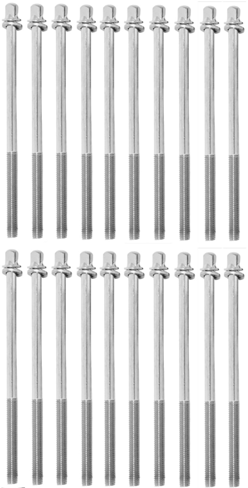 AIAS Bass Drum Tension Rods (20 Pack) – 4 1/3" Length – 7/32" 4 1/3 inch