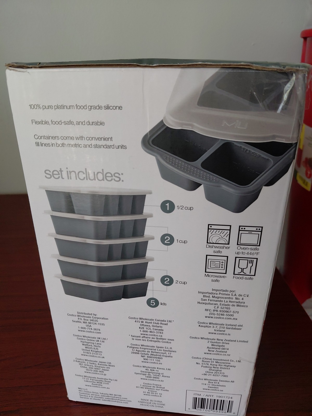 MIU Silicone Freezer Trays with Lids, 5-Pack BPA-Free Meal Prep, Baby Food NEW