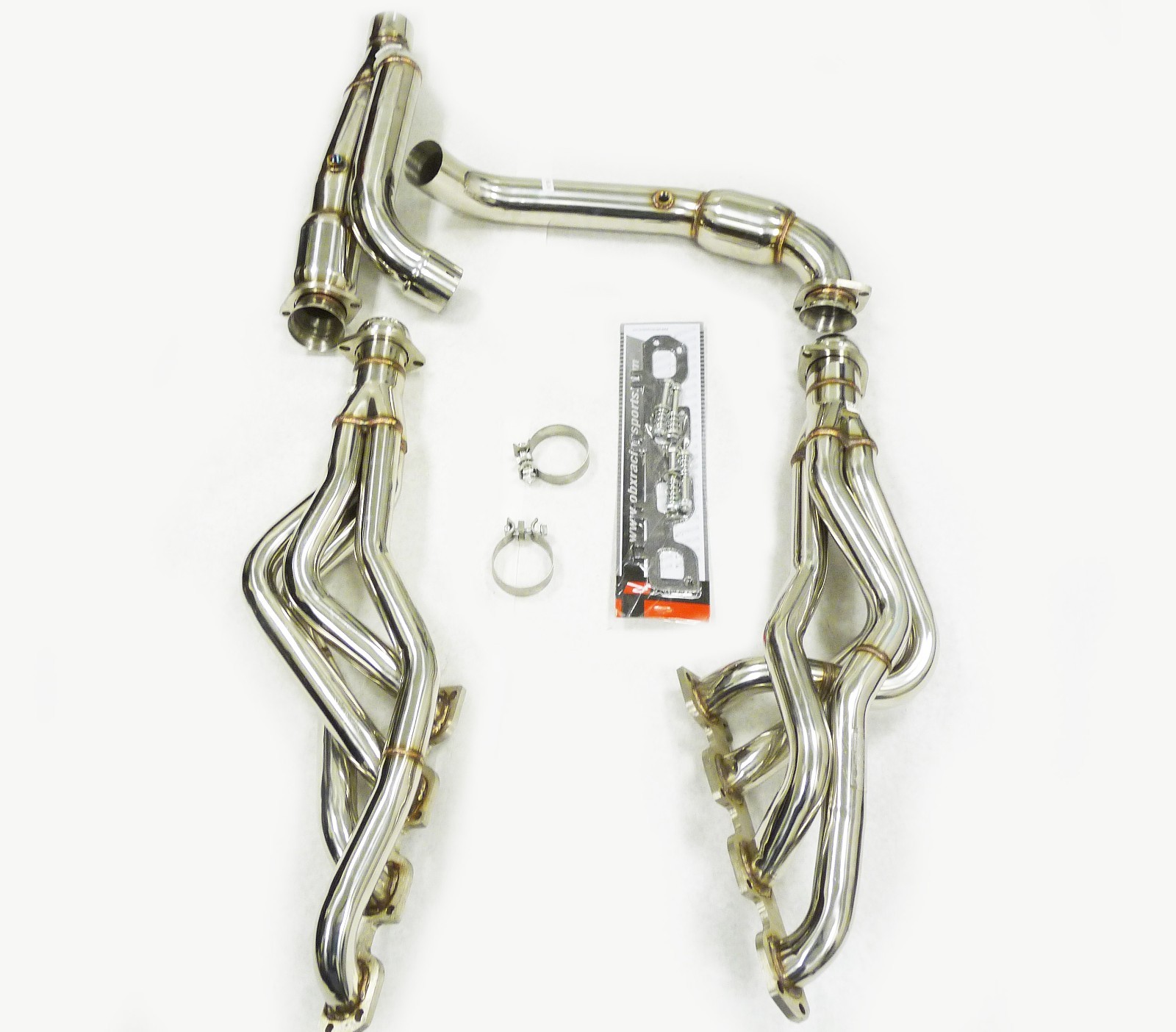 OBX Stainless Long Tube Manifold 2013-18 Dodge RAM 1500 HEMI 5.7L 8Speed Catted