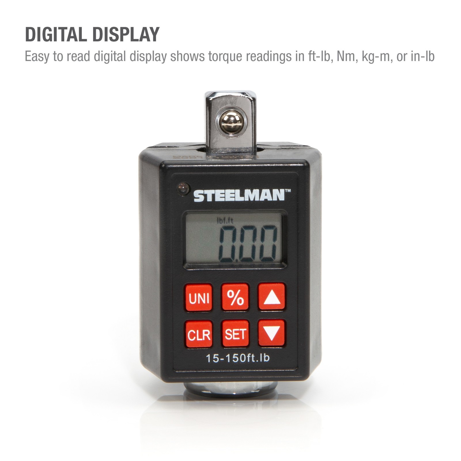 Steelman 1/2 in. Drive Portable Digital Torque Checker 97867-STL