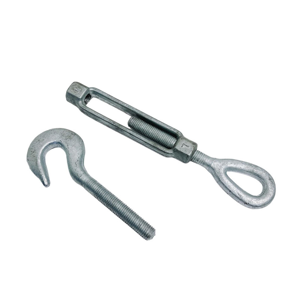 3/4" x 6" Turnbuckle HOOK EYE Pulley Galvanized Drop Forge 3000 Lb Capacity