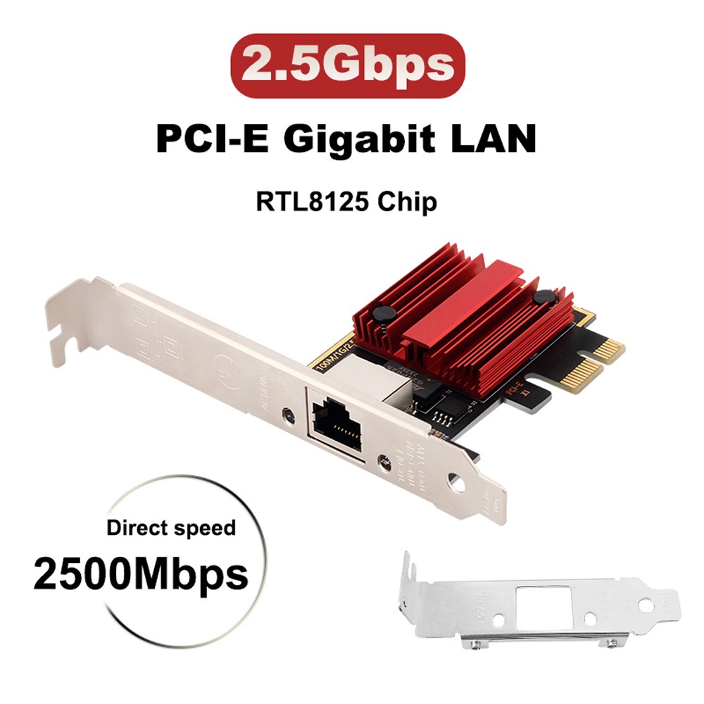 2.5GB PCIe Network Card PCIe to 2.5 Gigabit Ethernet Network Adapter for Windows
