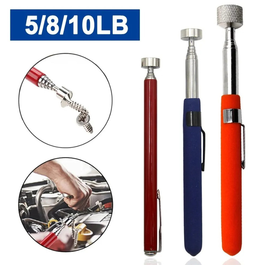 1pcs Magnetic Retractable Pickup Tool Pen Clip Suction Rod for Automotive Repair