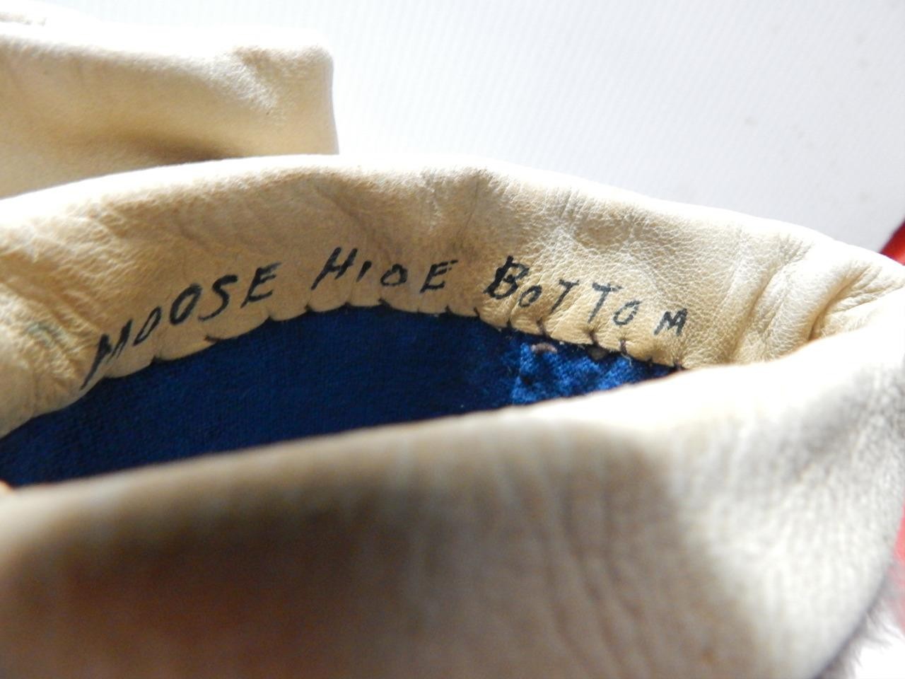 VINTAGE CANADIAN NORTHERN CREE INDIAN HI TOP BEADED BUTTERFLY MUKLUKS MOCCASINS