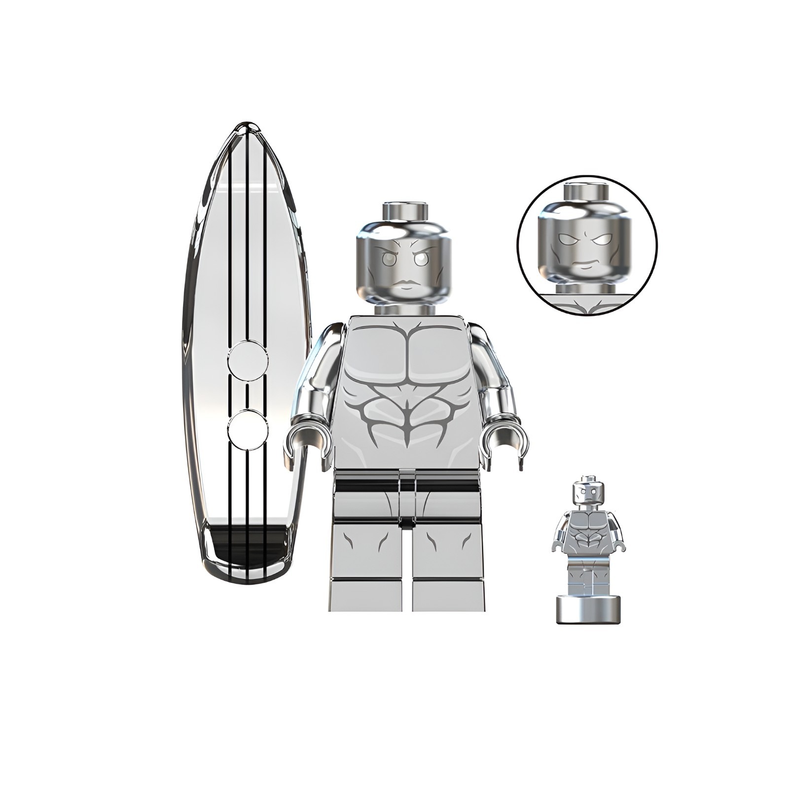 Silver Surfer Fantastic Four: Rise of the Silver Surfer Custom Minifigure