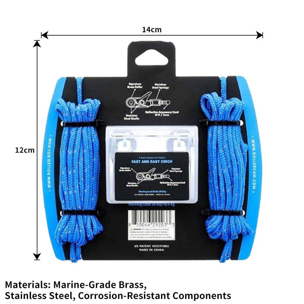 Non-slip Cord and Rope Tightening and Cinching Tool with Rollercam Techno 2025