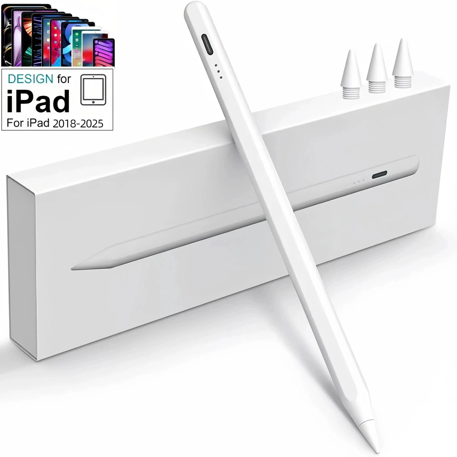 iPad Pencil for iPad/iPad Air/iPad Mini/iPad Pro | 13 min Fast Charging | 3 Tips